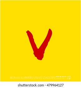 Alphabet & number / handwriting - vector