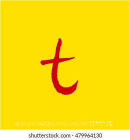Alphabet & number / handwriting - vector