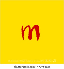 Alphabet & number / handwriting - vector