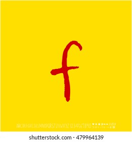 Alphabet & number / handwriting - vector