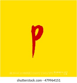 Alphabet & number / handwriting - vector