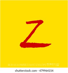 Alphabet & number / handwriting - vector