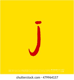 Alphabet & number / handwriting - vector