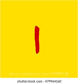Alphabet & number / handwriting - vector