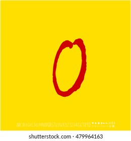 Alphabet & number / handwriting - vector