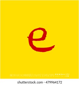 Alphabet & number / handwriting - vector