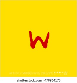 Alphabet & number / handwriting - vector