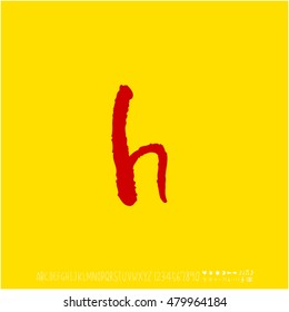 Alphabet & number / handwriting - vector