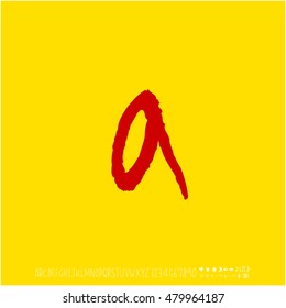 Alphabet & number / handwriting - vector