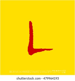 Alphabet & number / handwriting - vector