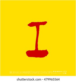 Alphabet & number / handwriting - vector