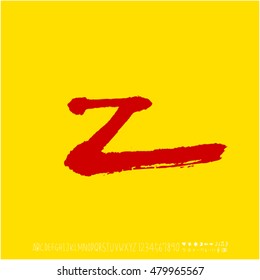 Alphabet & number / handwriting - vector