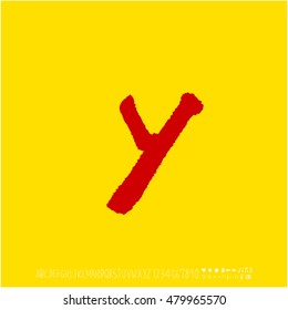 Alphabet & number / handwriting - vector