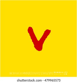 Alphabet & number / handwriting - vector