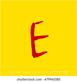 Alphabet & number / handwriting - vector