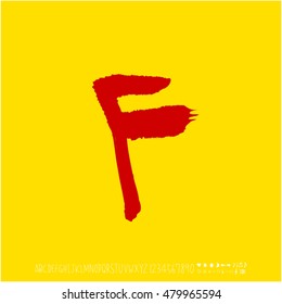 Alphabet & number / handwriting - vector