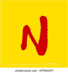 Alphabet & number / handwriting - vector
