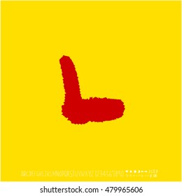 Alphabet & number / handwriting - vector