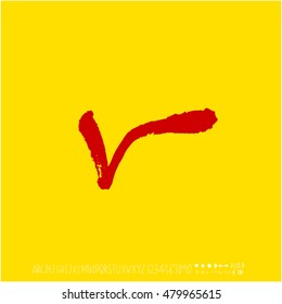 Alphabet & number / handwriting - vector