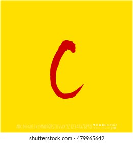 Alphabet & number / handwriting - vector