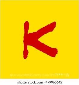Alphabet & number / handwriting - vector