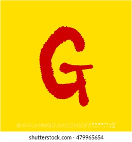 Alphabet & number / handwriting - vector
