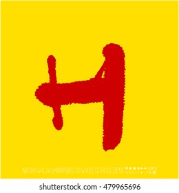 Alphabet & number / handwriting - vector