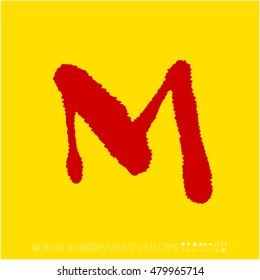 Alphabet & number / handwriting - vector