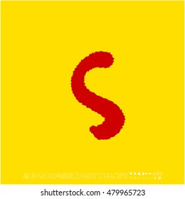 Alphabet & number / handwriting - vector