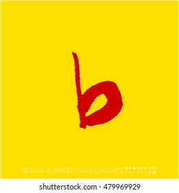Alphabet & number / handwriting - vector