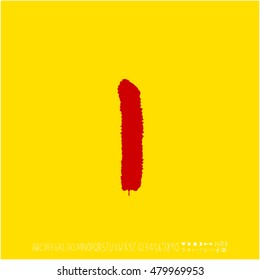 Alphabet & number / handwriting - vector