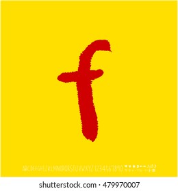 Alphabet & number / handwriting - vector