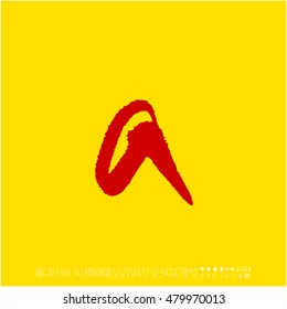 Alphabet & number / handwriting - vector