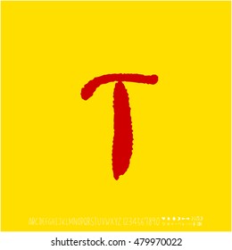 Alphabet & number / handwriting - vector