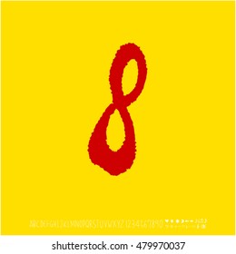Alphabet & number / handwriting - vector
