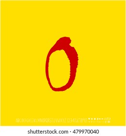 Alphabet & number / handwriting - vector