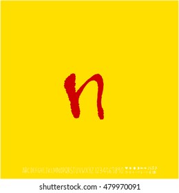 Alphabet & number / handwriting - vector