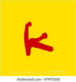Alphabet & number / handwriting - vector