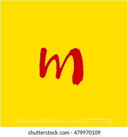 Alphabet & number / handwriting - vector