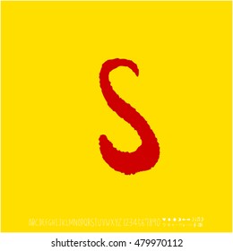 Alphabet & number / handwriting - vector