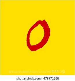 Alphabet & number / handwriting - vector