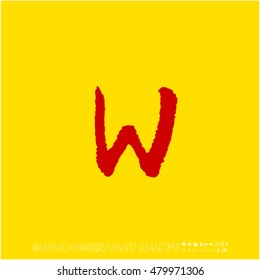 Alphabet & number / handwriting - vector