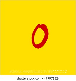 Alphabet & number / handwriting - vector