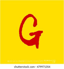 Alphabet & number / handwriting - vector