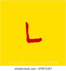Alphabet & number / handwriting - vector