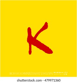 Alphabet & number / handwriting - vector