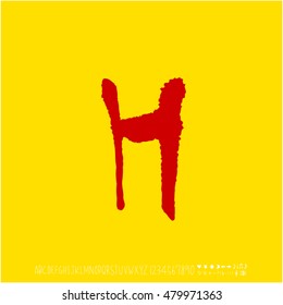 Alphabet & number / handwriting - vector