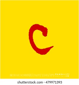 Alphabet & number / handwriting - vector
