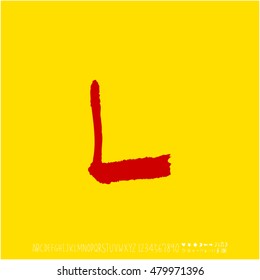 Alphabet & number / handwriting - vector