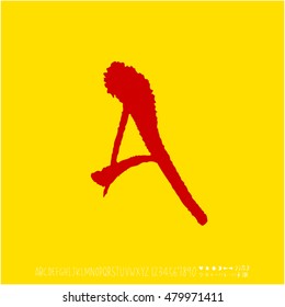 Alphabet & number / handwriting - vector